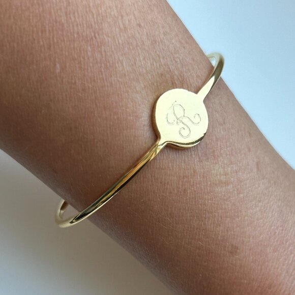 Sarah Chloe Gold-Plated Monogram Initial Bracelet - Picture 5 of 14